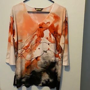 🍁 Valentina Tunic Top With Sparkle Maple Leaves 🍁